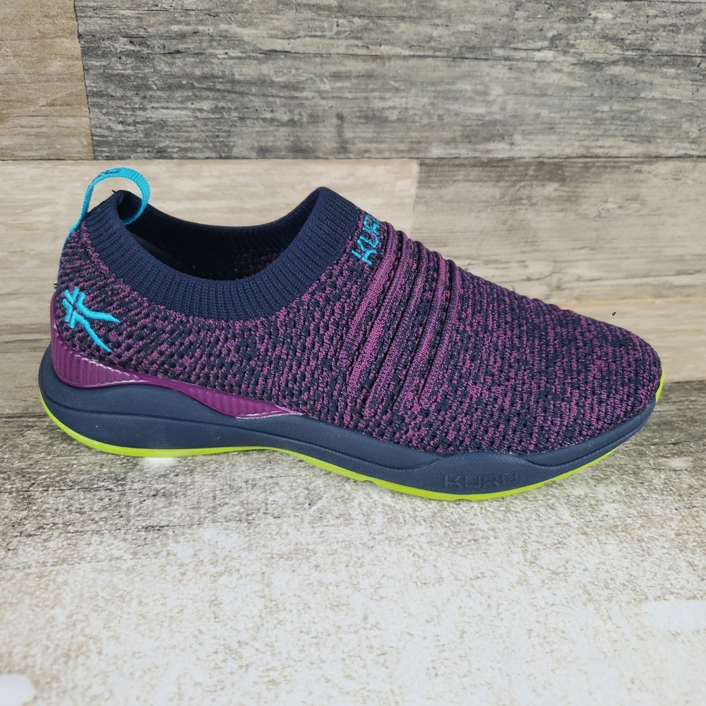 Kuru Stride Womens Shoes Sz 5.5 W Midnight Blue Electric Grape Slip On Sneakers